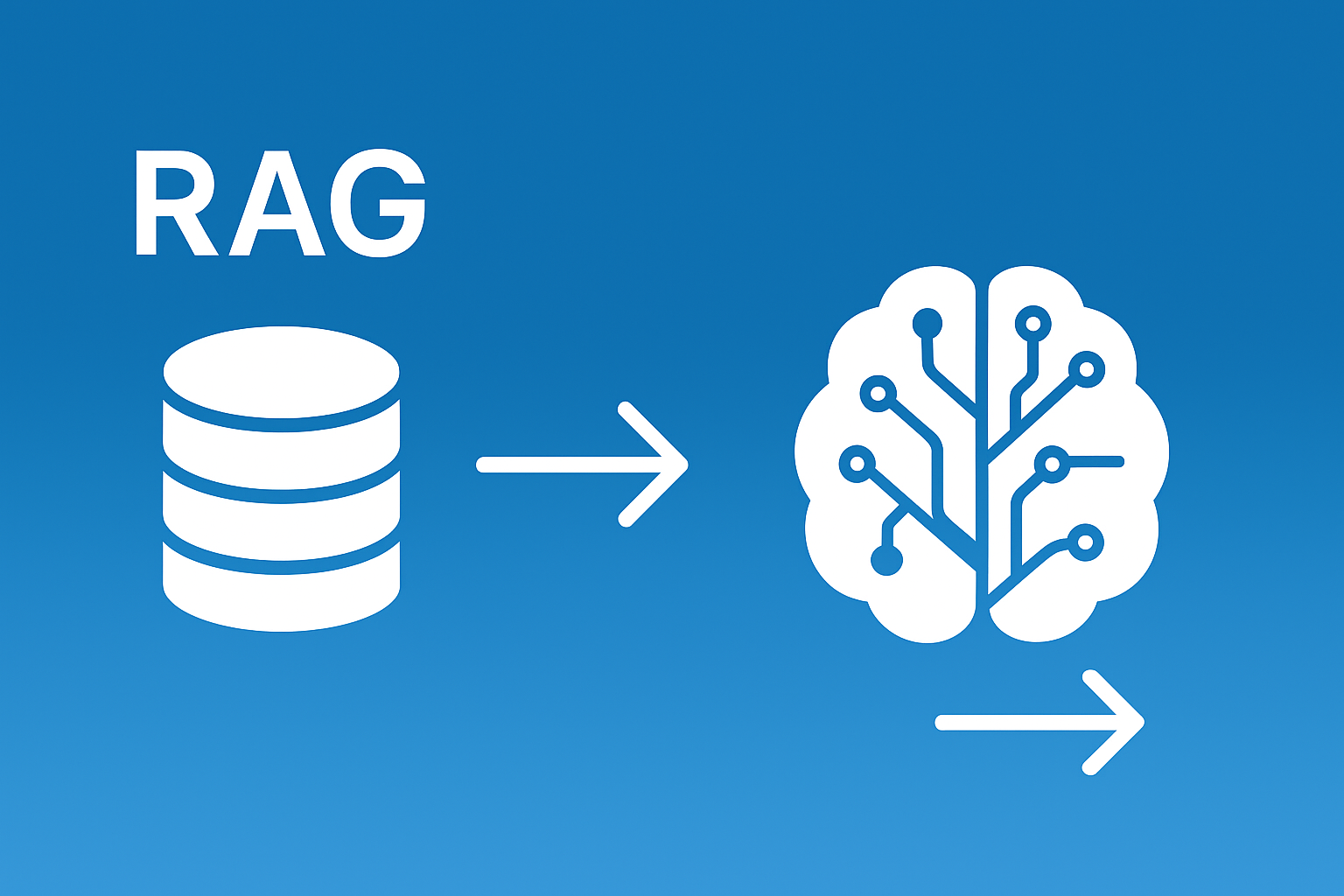 RAG（検索拡張生成）の仕組みを図解で説明するイメージ
